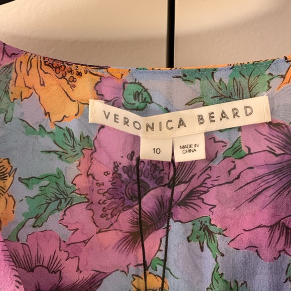 Veronica Beard NWT Sean Mini Dress Lake Blue Multi - Picture 6 of 7